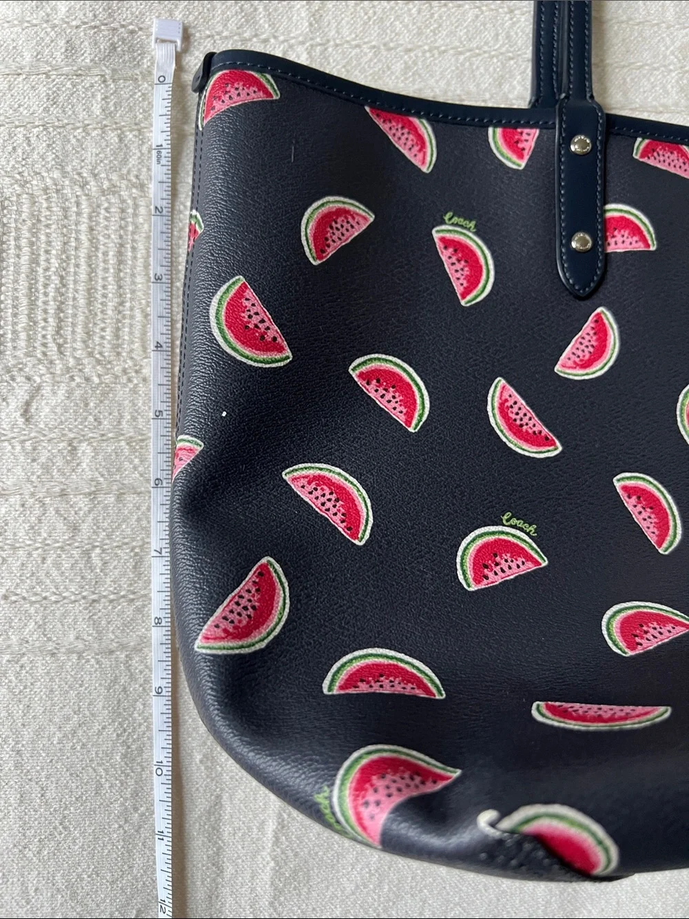 Coach Metro Navy Watermelon Print Tote, Reversible